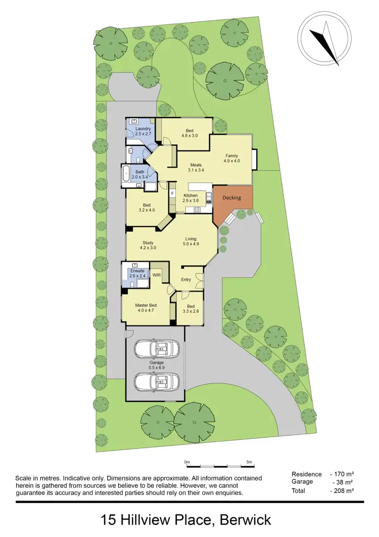 Floorplan of Homely house listing, 15 Hillview Place, Berwick VIC 3806