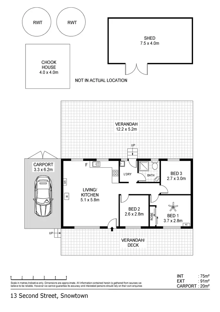 Floorplan of Homely house listing, 13 Second Street, Snowtown SA 5520
