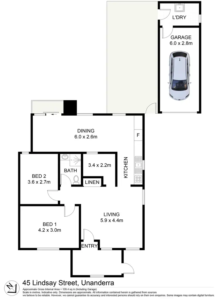 Floorplan of Homely house listing, 45 Lindsay Street, Unanderra NSW 2526