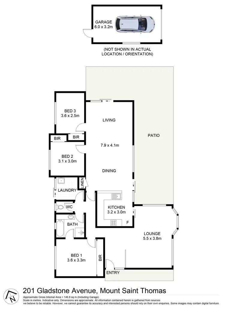 Floorplan of Homely house listing, 201 Gladstone Avenue, Mount Saint Thomas NSW 2500