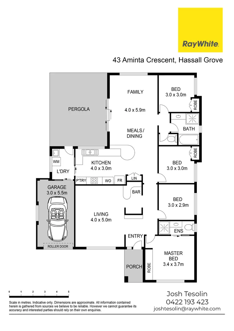 Floorplan of Homely house listing, 43 Aminta Crescent, Hassall Grove NSW 2761