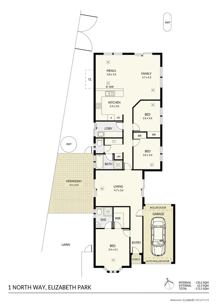 Floorplan of Homely house listing, 1 North Way, Elizabeth Park SA 5113