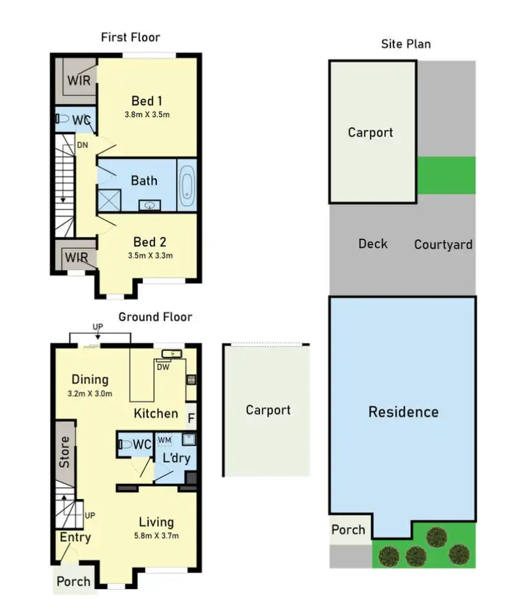 Floorplan of Homely townhouse listing, 6 Oriano Street, Epping VIC 3076