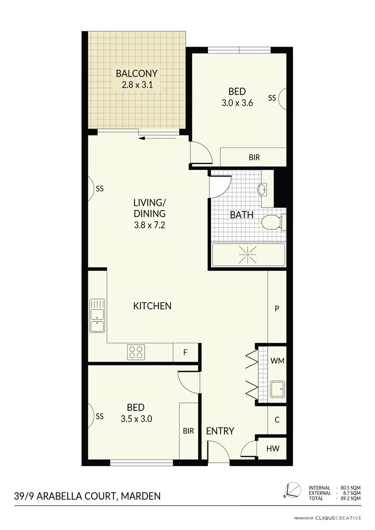 Floorplan of Homely other listing, 39/9 Arabella Court, Marden SA 5070