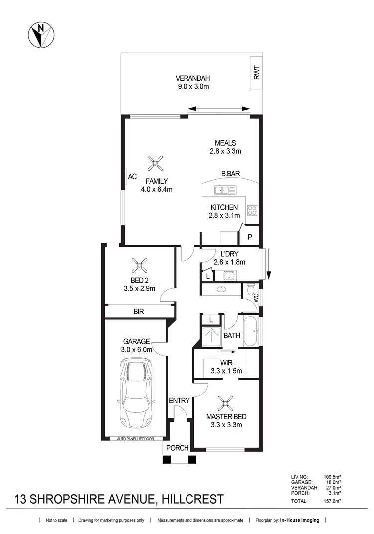 Floorplan of Homely house listing, 13 Shropshire Avenue, Hillcrest SA 5086