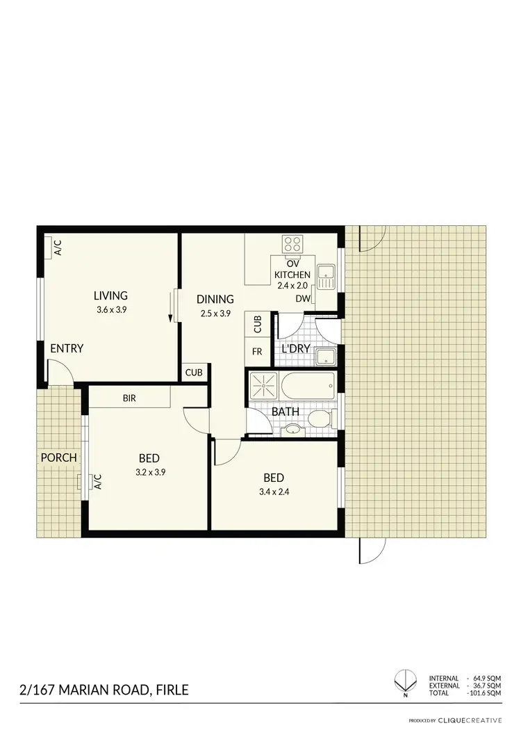 Floorplan of Homely apartment listing, 2/167 Marian Road, Firle SA 5070