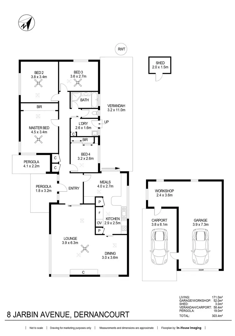 Floorplan of Homely house listing, 8 Jarbin Avenue, Dernancourt SA 5075
