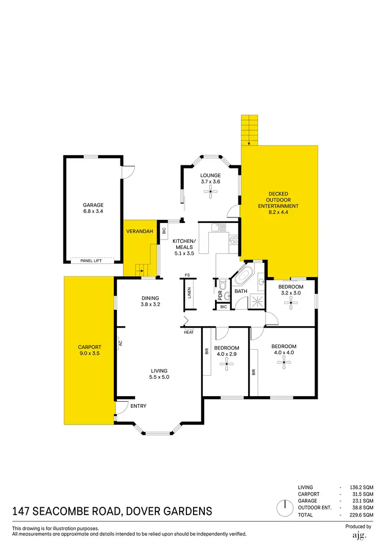 Floorplan of Homely house listing, 147 Seacombe Road, Dover Gardens SA 5048
