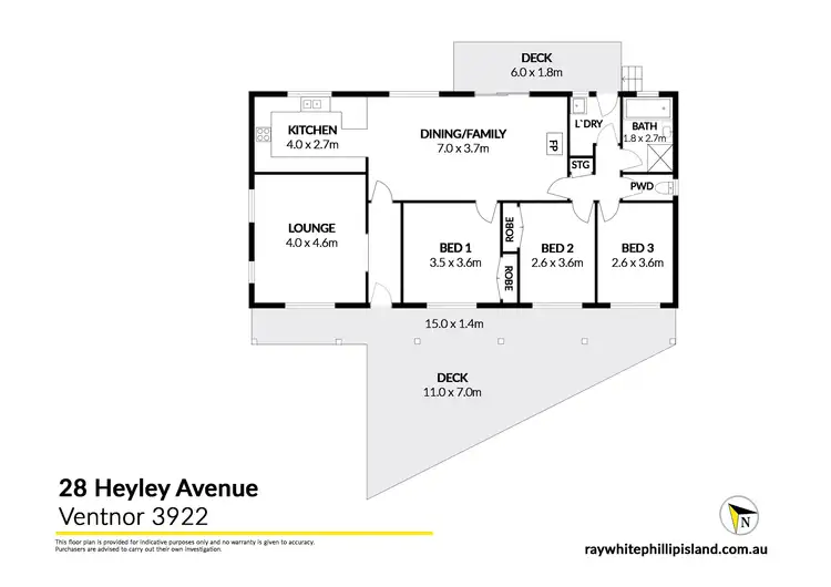 Floorplan of Homely house listing, 28 Heyley Avenue, Ventnor VIC 3922