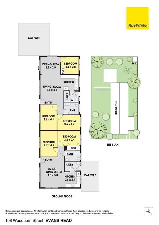 Floorplan of Homely house listing, 108 Woodburn Street, Evans Head NSW 2473