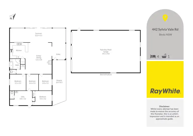Floorplan of Homely rural property listing, 442 Sylvia Vale Road, Binda NSW 2583