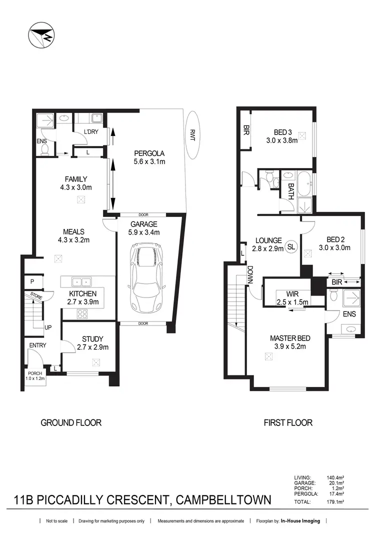 Floorplan of Homely townhouse listing, 11B Piccadilly Crescent, Campbelltown SA 5074