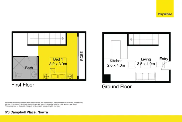 Floorplan of Homely unit listing, 6/6 Campbell Place, Nowra NSW 2541