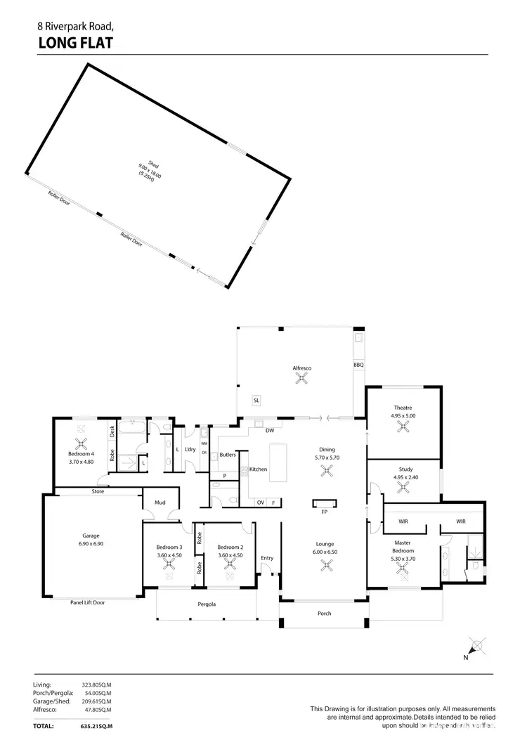 Floorplan of Homely house listing, 8 Riverpark Road, Long Flat SA 5253