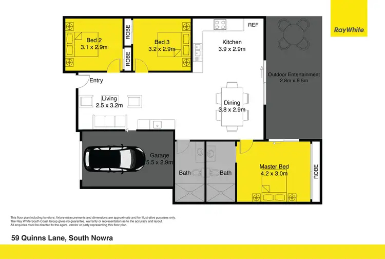 Floorplan of Homely villa listing, 3/59 Quinns Lane, South Nowra NSW 2541
