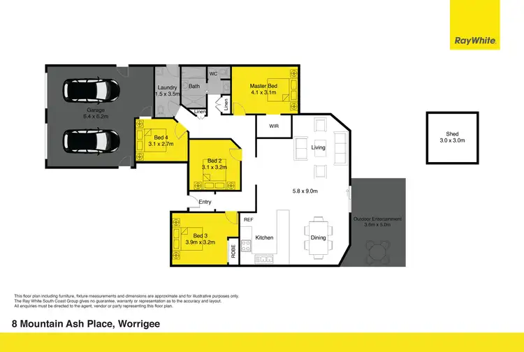 Floorplan of Homely house listing, 8 Mountain Ash Place, Worrigee NSW 2540