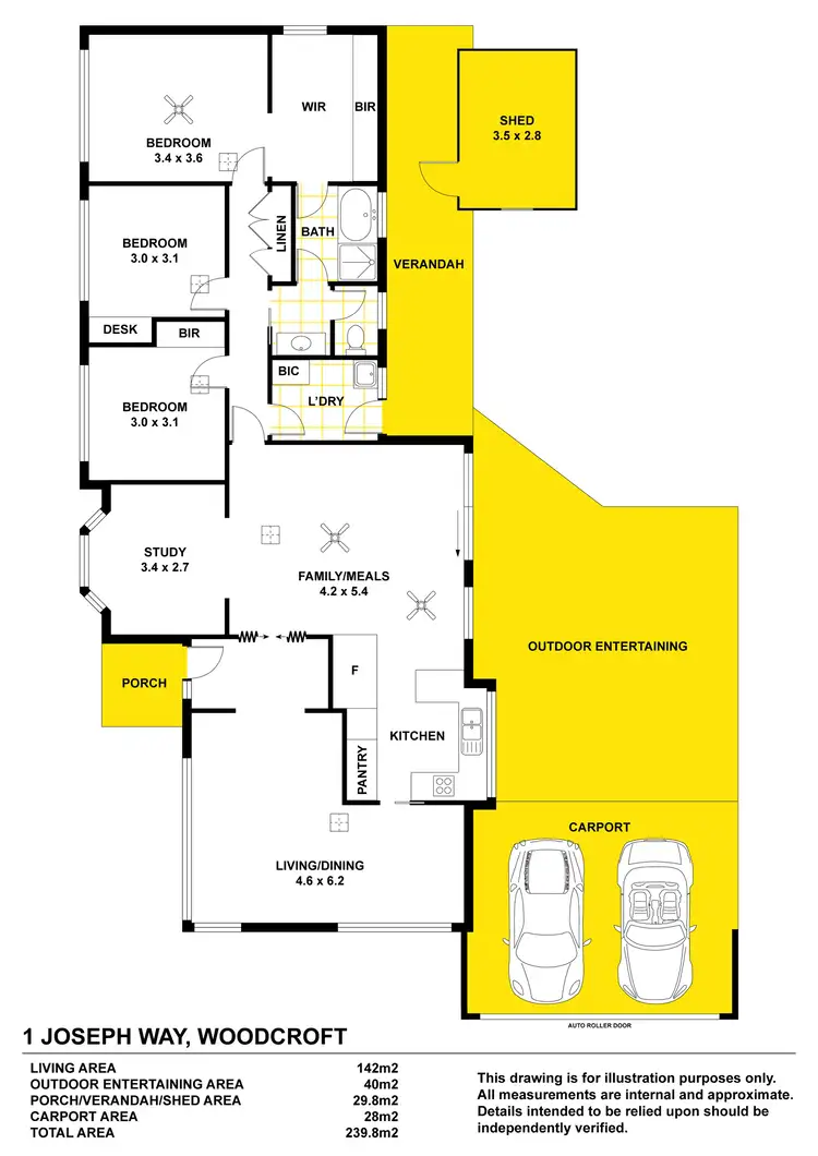 Floorplan of Homely house listing, 1 Joseph Way, Woodcroft SA 5162