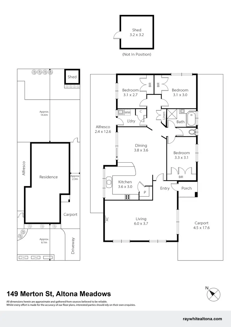 Floorplan of Homely house listing, 149 Merton Street, Altona Meadows VIC 3028