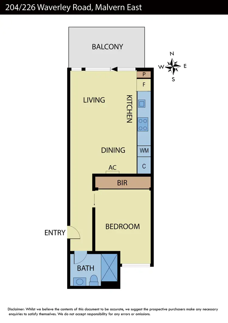 Floorplan of Homely apartment listing, 204/226 Waverley Road, Malvern East VIC 3145