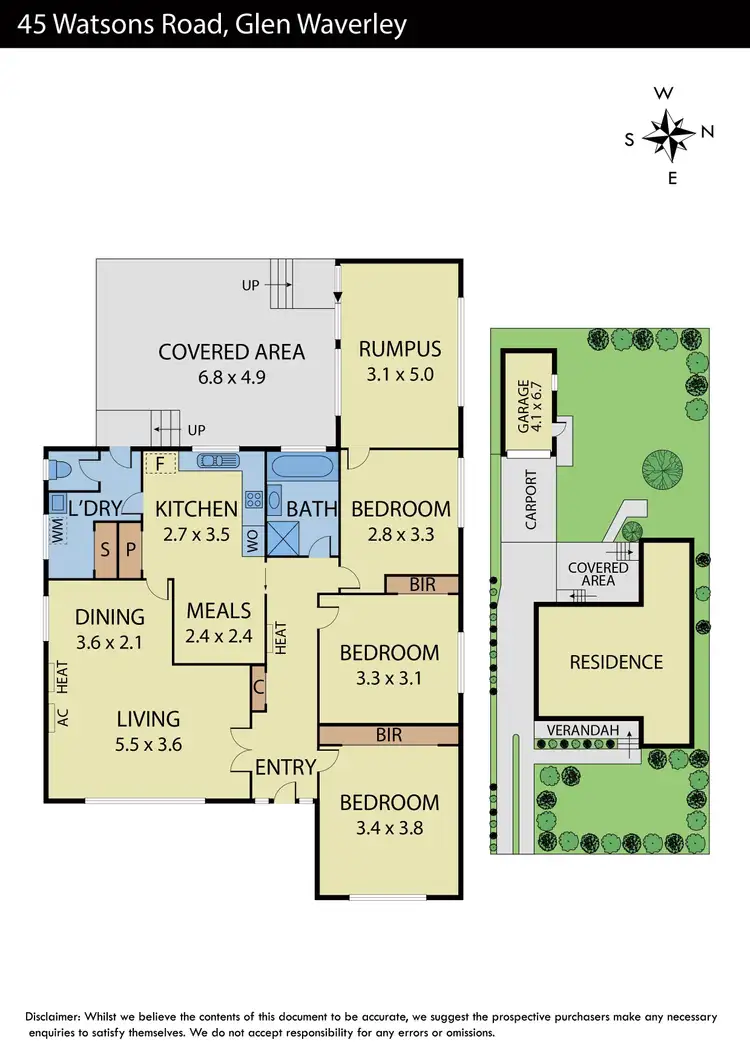 Floorplan of Homely house listing, 45 Watsons Road, Glen Waverley VIC 3150