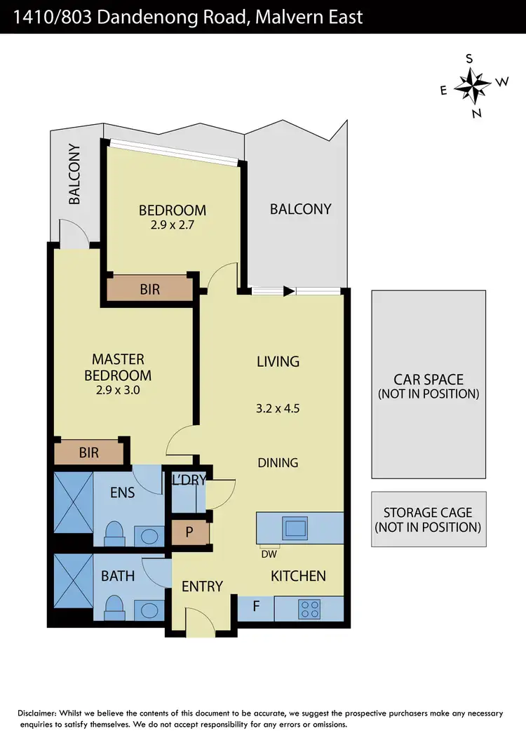 Floorplan of Homely apartment listing, 1410/803 Dandenong Road, Malvern East VIC 3145