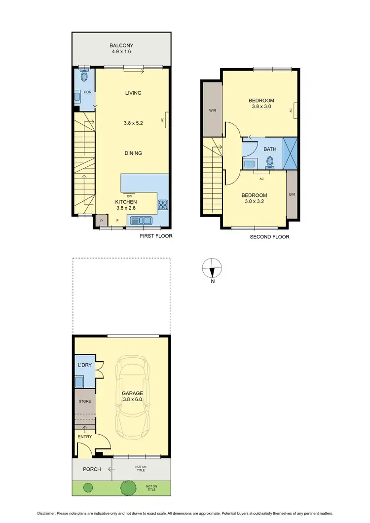 Floorplan of Homely townhouse listing, 4/5 Bellevue Terrace, Pascoe Vale VIC 3044