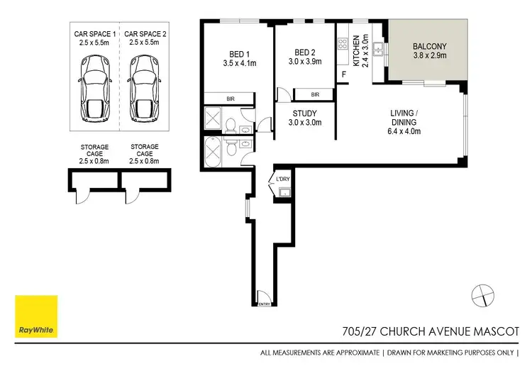 Floorplan of Homely apartment listing, 705/27 Church Avenue, Mascot NSW 2020