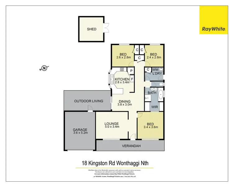 Floorplan of Homely house listing, 18 Kingston Road, North Wonthaggi VIC 3995