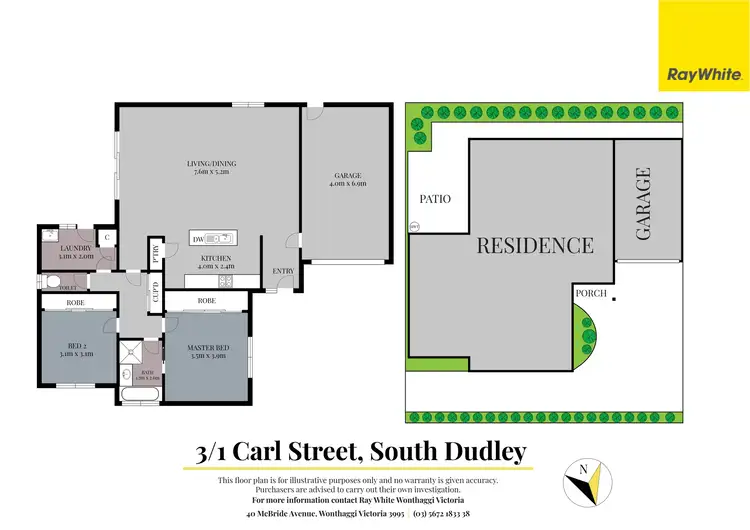 Floorplan of Homely unit listing, 3/1 Carl Street, South Dudley VIC 3995