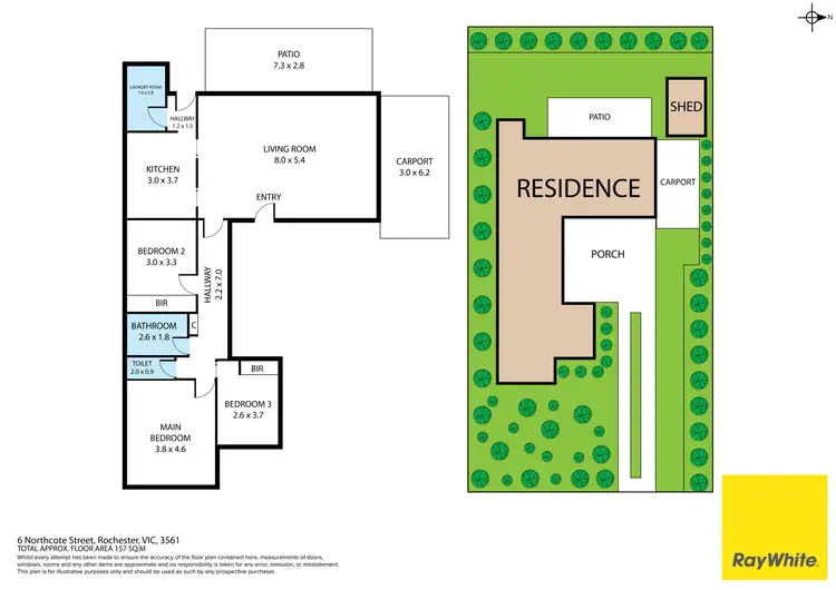 Floorplan of Homely house listing, 6 Northcote Street, Rochester VIC 3561