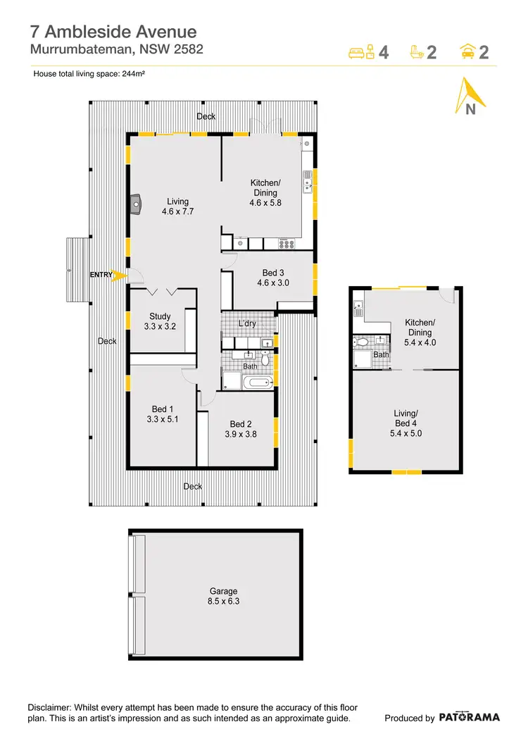 Floorplan of Homely house listing, 7 Ambleside Avenue, Murrumbateman NSW 2582