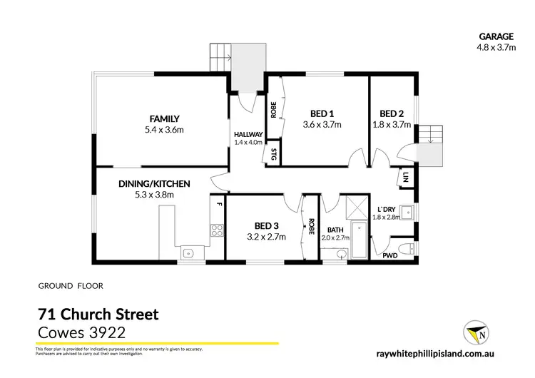 Floorplan of Homely house listing, 71 Church Street, Cowes VIC 3922