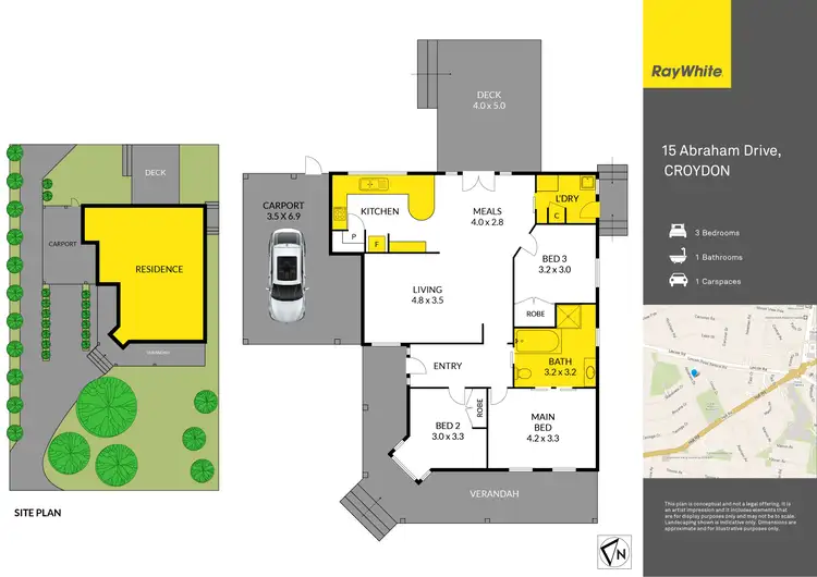 Floorplan of Homely house listing, 15 Abraham Drive, Croydon VIC 3136