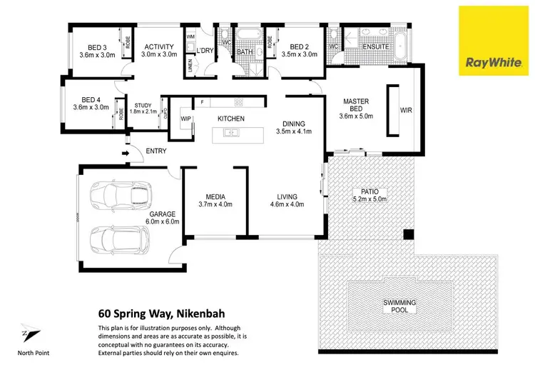 Floorplan of Homely house listing, 60 Spring Way, Nikenbah QLD 4655