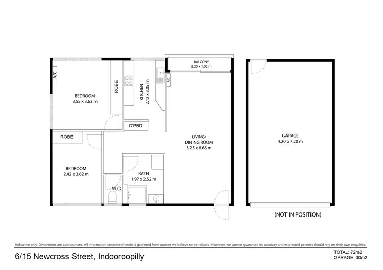 Floorplan of Homely unit listing, 6/15 Newcross Street, Indooroopilly QLD 4068