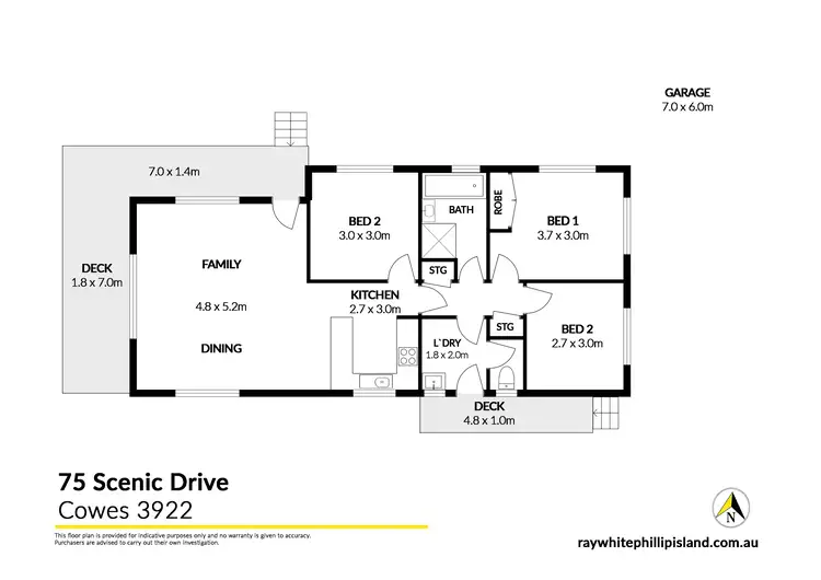 Floorplan of Homely house listing, 75 Scenic Drive, Cowes VIC 3922