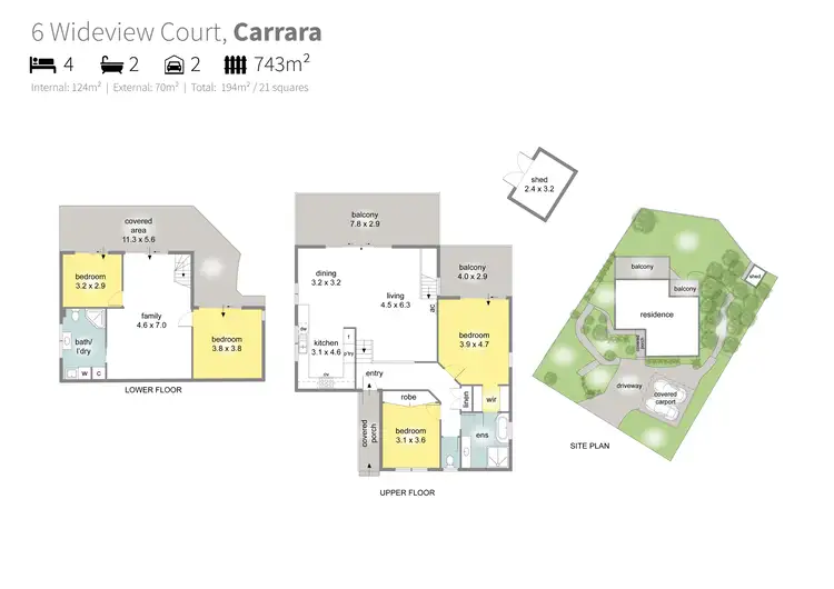 Floorplan of Homely house listing, 6 Wideview Court, Carrara QLD 4211