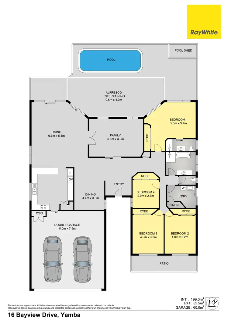 Floorplan of Homely house listing, 16 Bayview Drive, Yamba NSW 2464