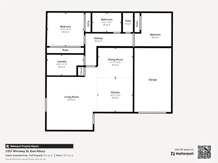 Floorplan of Homely unit listing, 1/257 Wirraway Street, East Albury NSW 2640