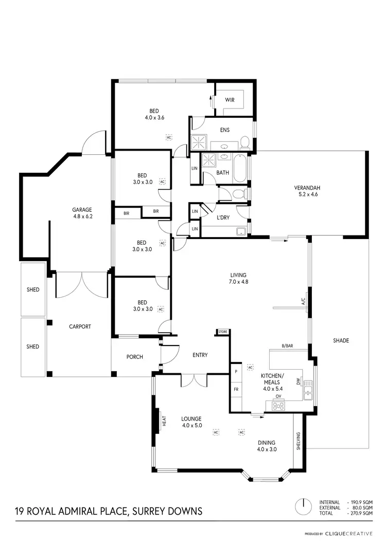 Floorplan of Homely house listing, 19 Royal Admiral Place, Surrey Downs SA 5126
