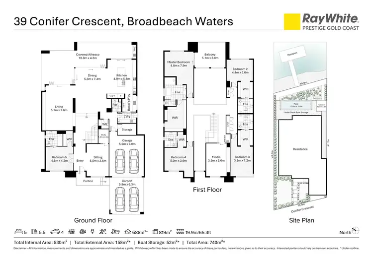 Floorplan of Homely house listing, 39 Conifer Crescent, Broadbeach Waters QLD 4218