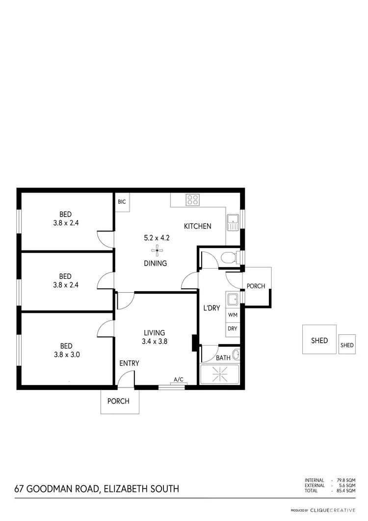 Floorplan of Homely house listing, 67 Goodman Road, Elizabeth South SA 5112