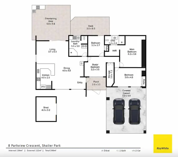 Floorplan of Homely house listing, 8 Parkview Crescent, Shailer Park QLD 4128