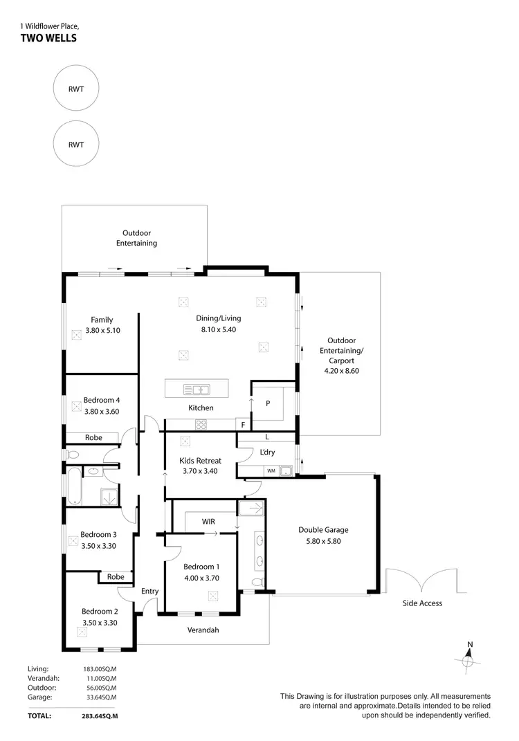 Floorplan of Homely house listing, 1 Wildflower Place, Two Wells SA 5501
