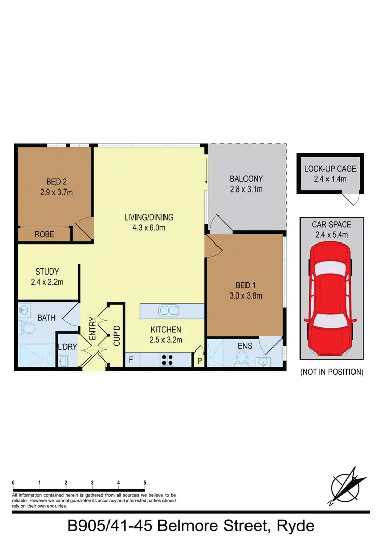 Floorplan of Homely apartment listing, B905/41-45 Belmore Street, Ryde NSW 2112