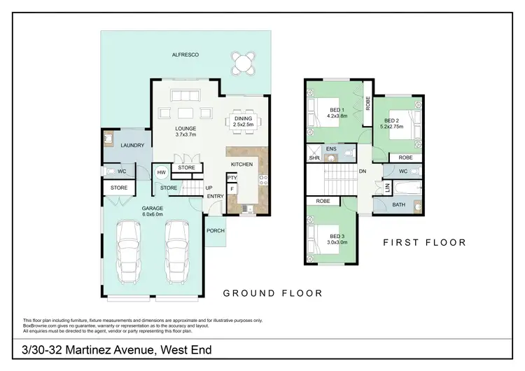 Floorplan of Homely townhouse listing, 3/30-32 Martinez Avenue, West End QLD 4810