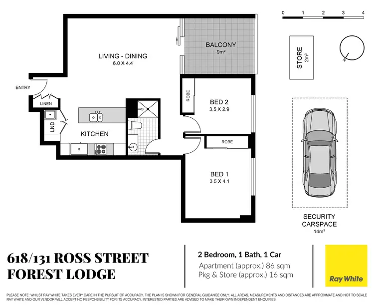 Floorplan of Homely apartment listing, 618/131 Ross Street, Forest Lodge NSW 2037