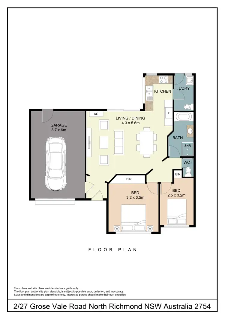 Floorplan of Homely villa listing, 2/27 Grose Vale Road, North Richmond NSW 2754