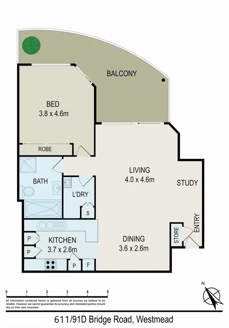 Floorplan of Homely apartment listing, 611/91D Bridge Road, Westmead NSW 2145