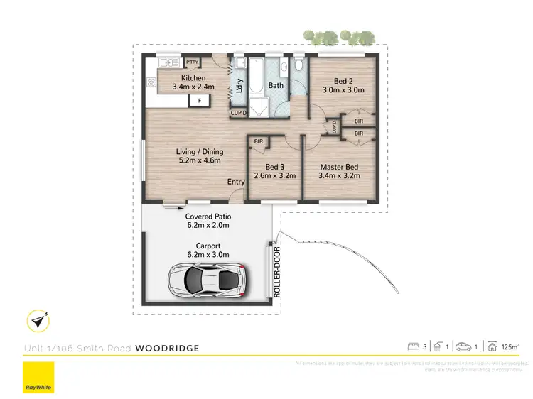 Floorplan of Homely townhouse listing, 1/106 Smith Road, Woodridge QLD 4114